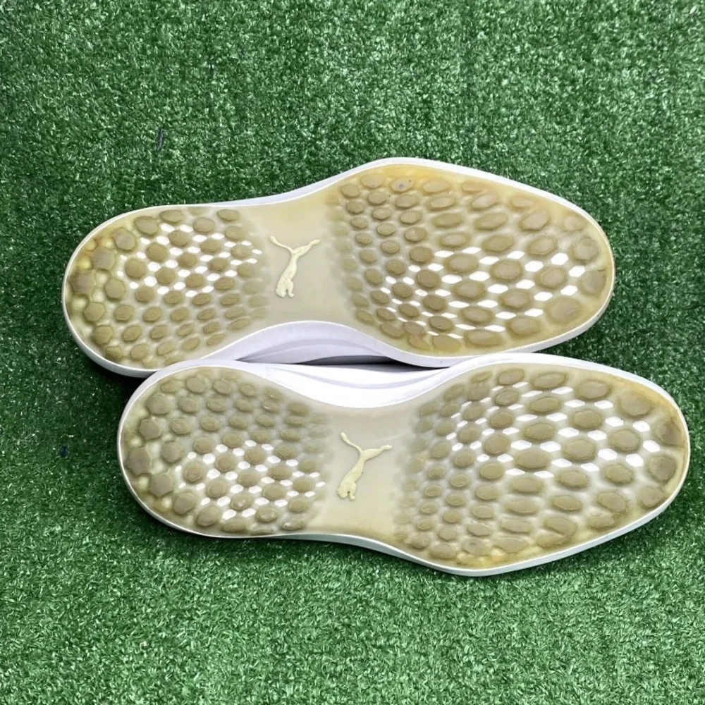 Puma Mens Ignite Fasten 8 Disc‎ Golf White/Silver  SZ 8.5 US Men's Shoes